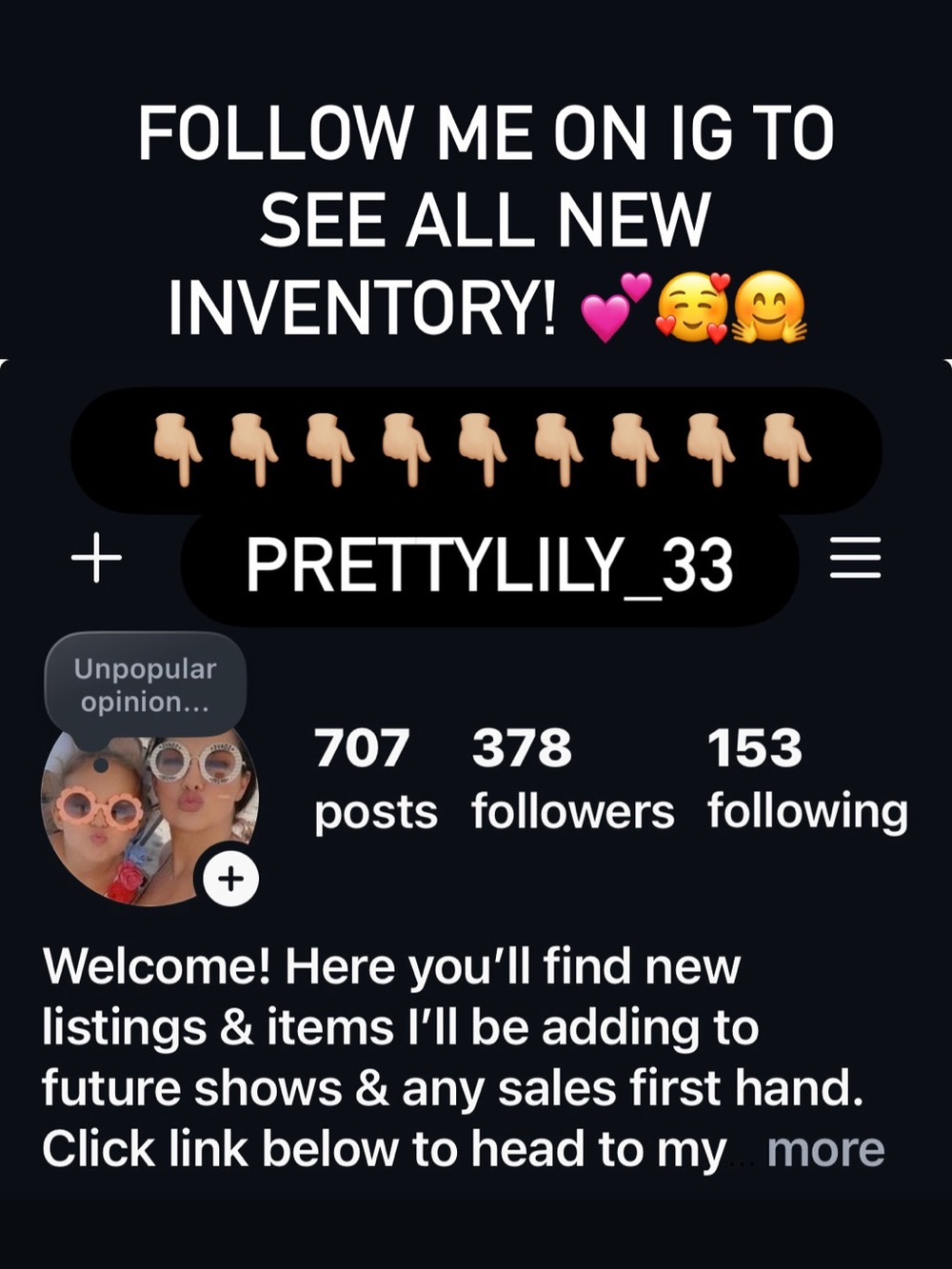 Follow me to see new inventory